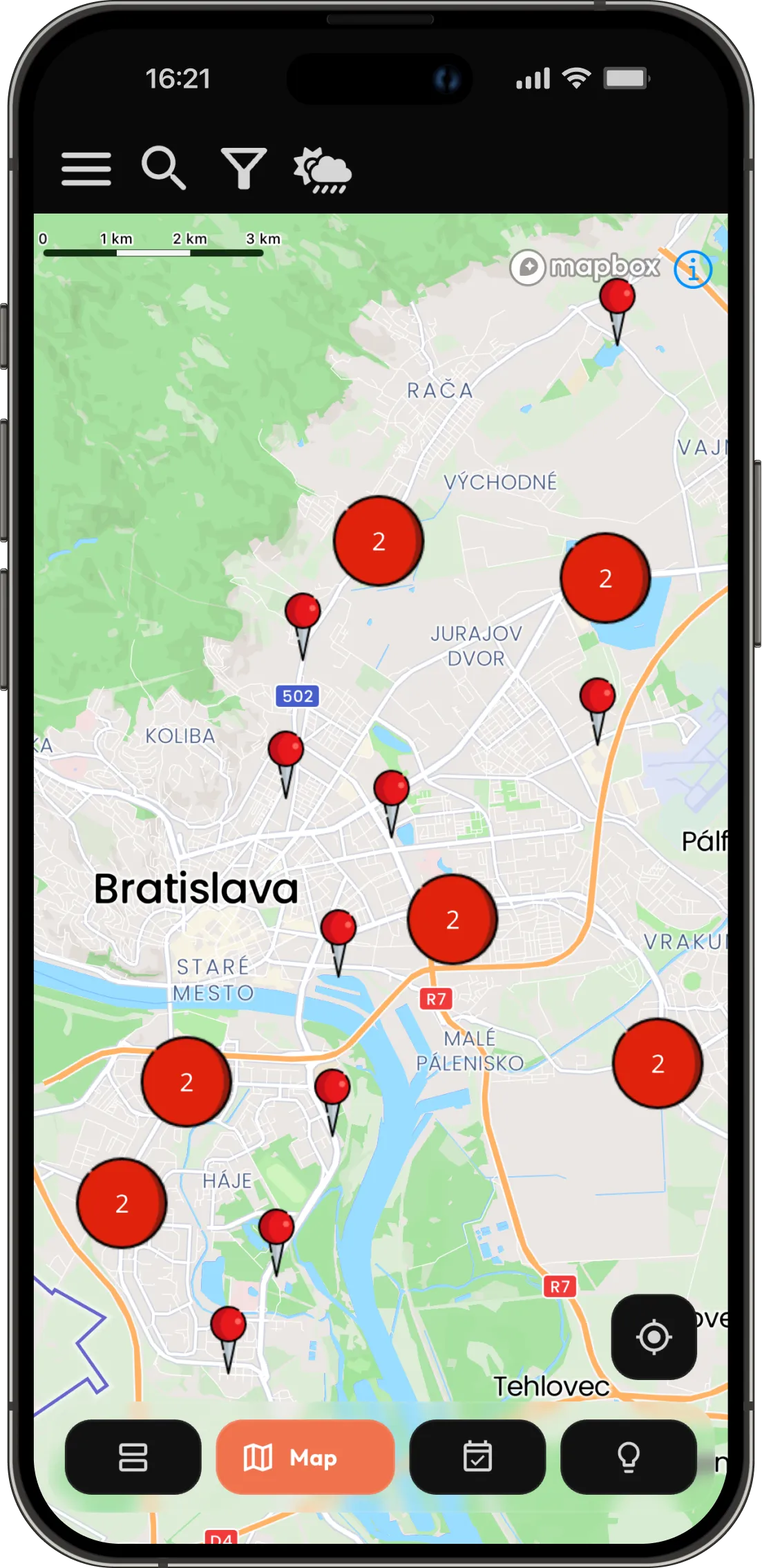 Carwalo app screenshot on iPhone