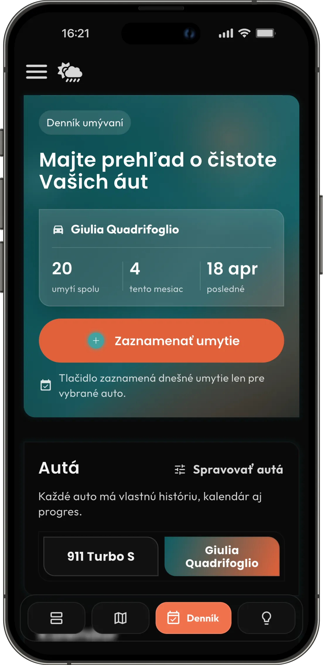 Carwalo app screenshot on iPhone